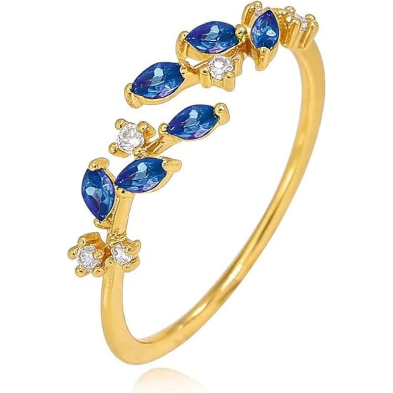 Blue Crystal Leaf Bracelet