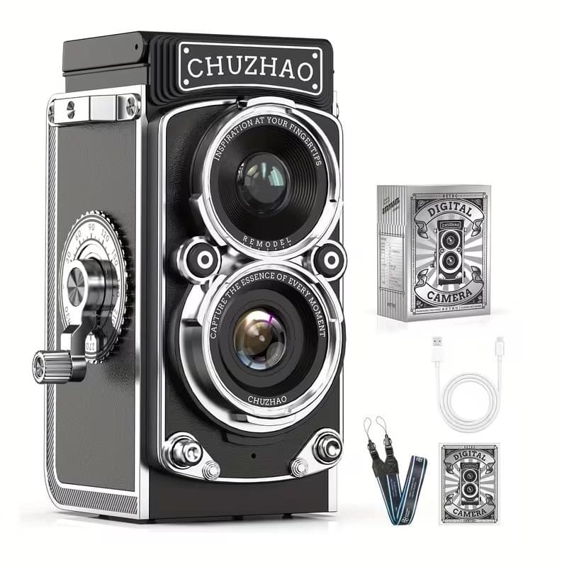 Retro Dual-Lens Digital Camera